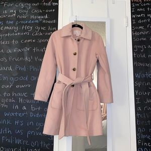 Gal Meets Glam Collection Hadley Belted Coat in Pink (Size Small)